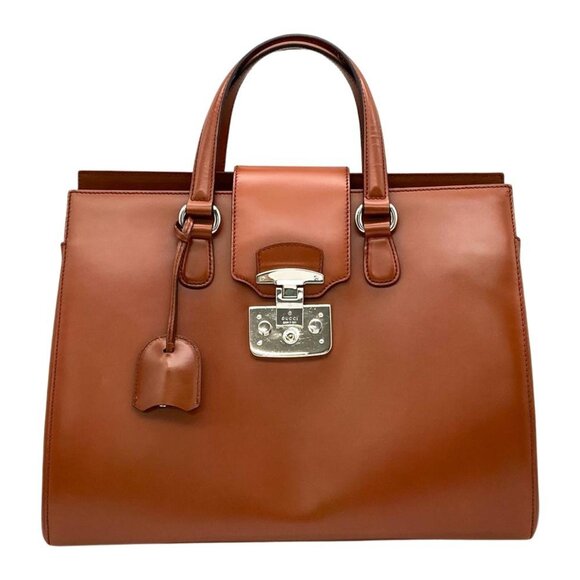 GUCCI Brown Leather Tote Bag - Picture 1 of 13